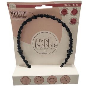 Invisibobble HAIRHALO Black Sparkle Hanging Pack NWT